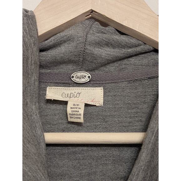 cupio pull over gray crowl neck long sleeve sweater light weight womens small - Picture 2 of 5